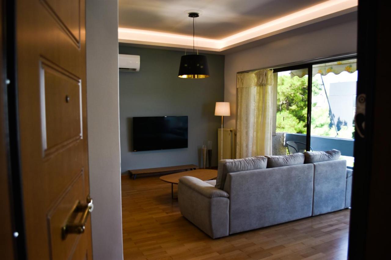 Βright Walled Designed Apt In Glyfada Center Aten Exteriör bild